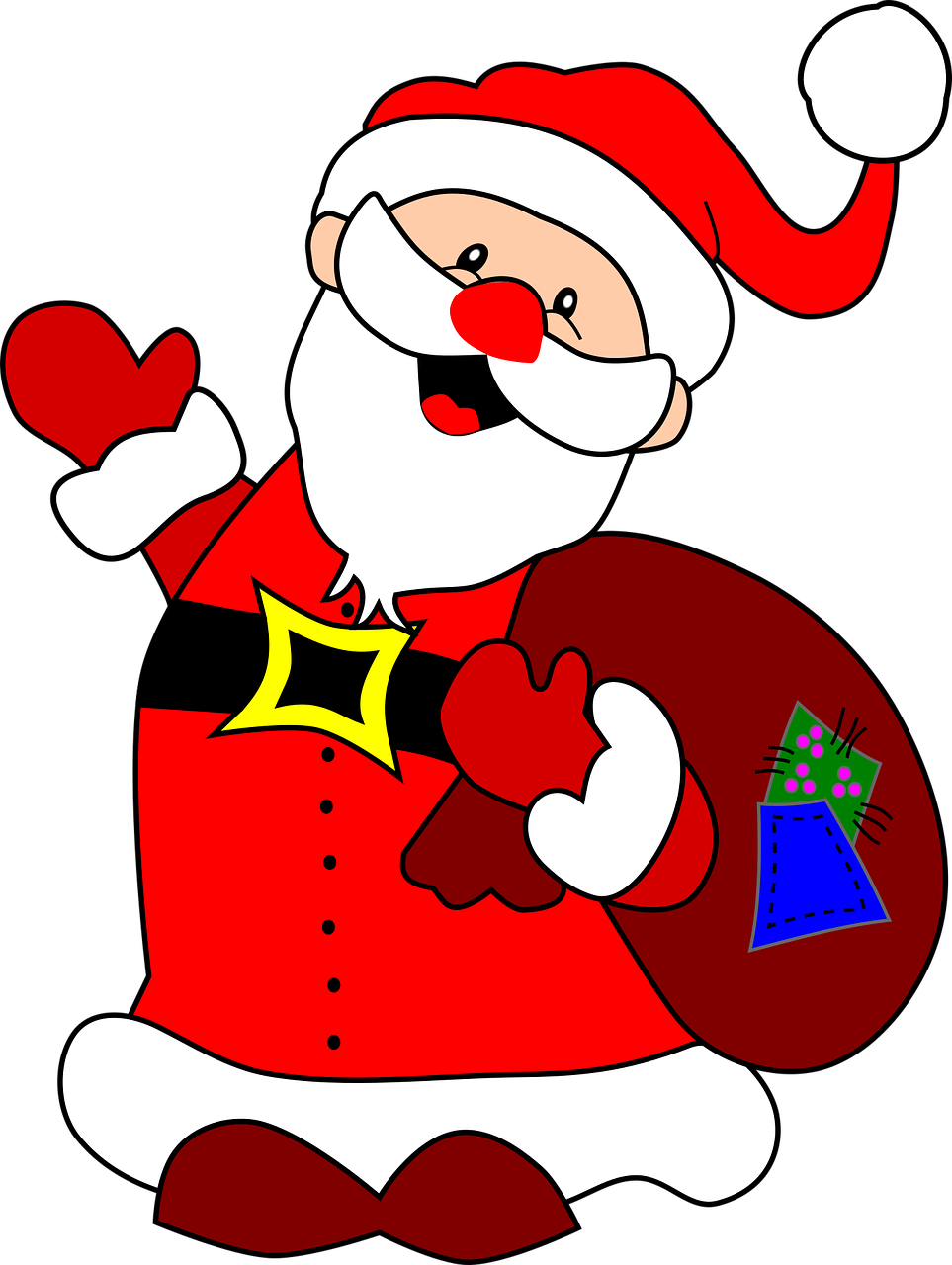 Clipart Nikolaus mit Sack